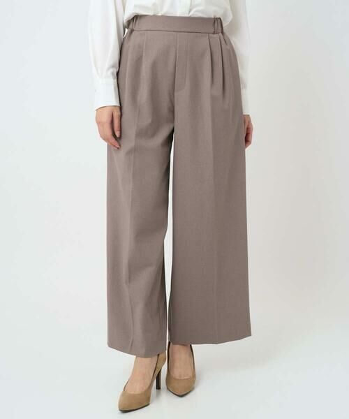 Maison de CINQ / メゾン ドゥ サンク その他パンツ | 【小さいサイズ】ストレートワイドシルエットパンツ(無地・チェック)/洗える | 詳細5