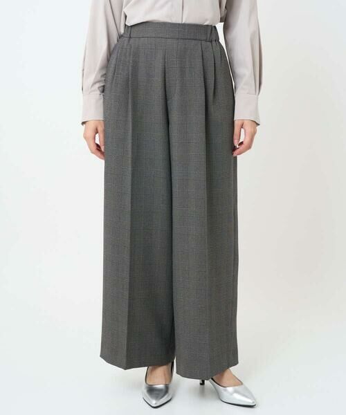 Maison de CINQ / メゾン ドゥ サンク その他パンツ | 【小さいサイズ】ストレートワイドシルエットパンツ(無地・チェック)/洗える | 詳細8