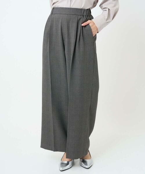 Maison de CINQ / メゾン ドゥ サンク その他パンツ | 【小さいサイズ】ストレートワイドシルエットパンツ(無地・チェック)/洗える | 詳細9