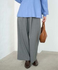 Maison de CINQ / メゾン ドゥ サンク チノ・ワークパンツ | 【小さいサイズ】裏起毛ワイドストレートプルオンパンツ/洗える