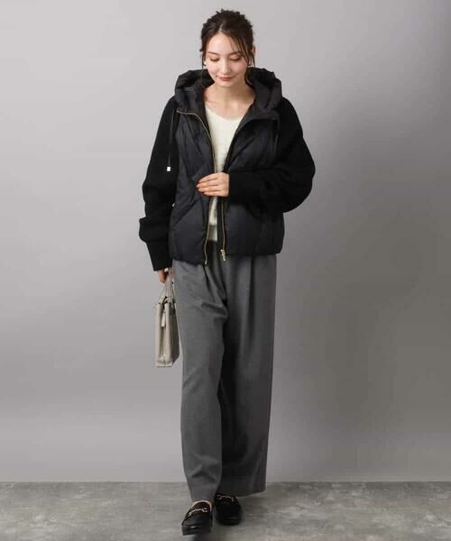 Maison de CINQ / メゾン ドゥ サンク チノ・ワークパンツ | 【小さいサイズ】裏起毛ワイドストレートプルオンパンツ/洗える | 詳細1