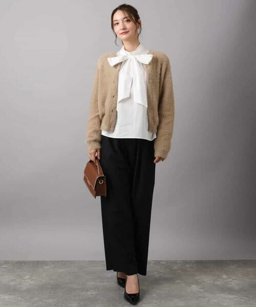 Maison de CINQ / メゾン ドゥ サンク チノ・ワークパンツ | 【小さいサイズ】裏起毛ワイドストレートプルオンパンツ/洗える | 詳細15