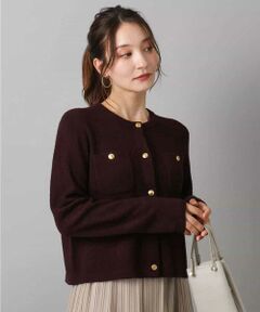 Maison de CINQ / メゾン ドゥ サンク カーディガン・ボレロ | 【小さいサイズ】ミニブークレーカーディガン/洗える