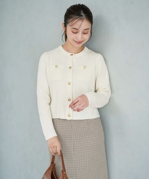 Maison de CINQ / メゾン ドゥ サンク カーディガン・ボレロ | 【小さいサイズ】ミニブークレーカーディガン/洗える | 詳細2