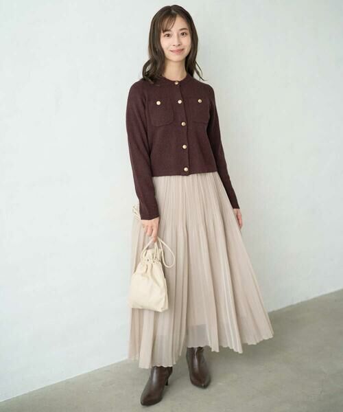 Maison de CINQ / メゾン ドゥ サンク カーディガン・ボレロ | 【小さいサイズ】ミニブークレーカーディガン/洗える | 詳細25