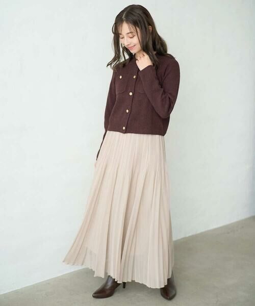 Maison de CINQ / メゾン ドゥ サンク カーディガン・ボレロ | 【小さいサイズ】ミニブークレーカーディガン/洗える | 詳細26