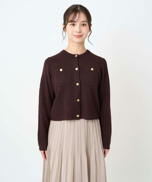 Maison de CINQ / メゾン ドゥ サンク カーディガン・ボレロ | 【小さいサイズ】ミニブークレーカーディガン/洗える | 詳細4
