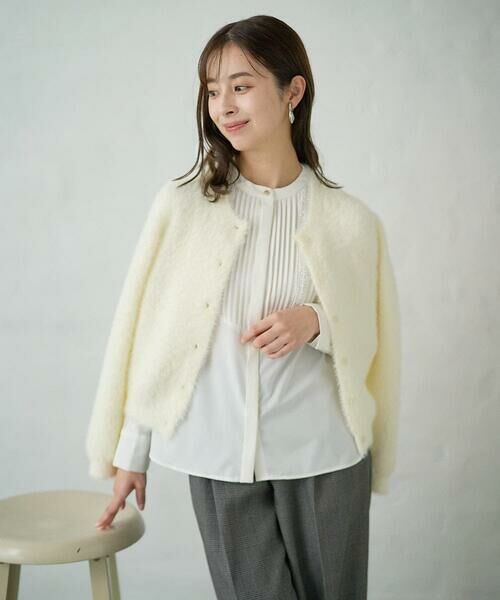 Maison de CINQ / メゾン ドゥ サンク カーディガン・ボレロ | 【小さいサイズ】フェザーニットカーディガン/洗える | 詳細5