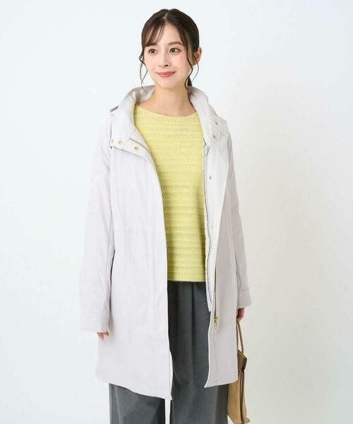 Maison de CINQ / メゾン ドゥ サンク ダウンジャケット・ベスト | 【小さいサイズ】ダウンライナー付きマルチwayモッズコート/撥水加工（ライトグレー）