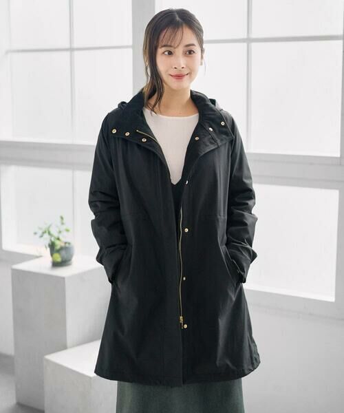 Maison de CINQ / メゾン ドゥ サンク ダウンジャケット・ベスト | 【小さいサイズ】ダウンライナー付きマルチwayモッズコート/撥水加工（ブラック）