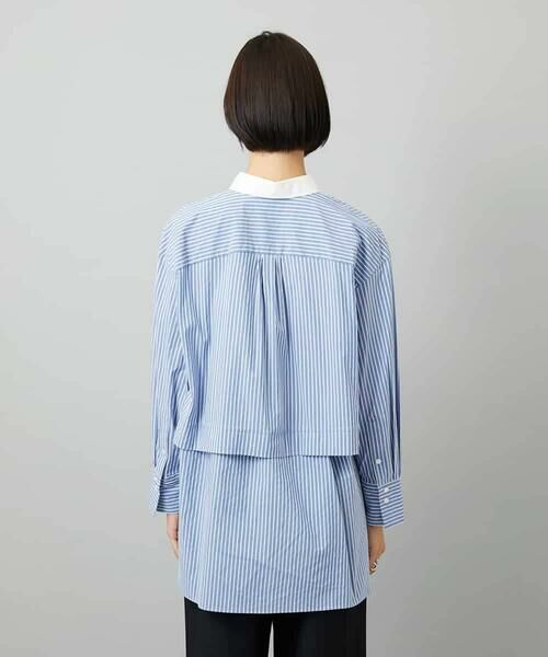 Maison de CINQ / メゾン ドゥ サンク シャツ・ブラウス | [小さいサイズ][2WAY]クレリックオーバーサイズストライプシャツ | 詳細11