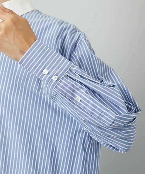 Maison de CINQ / メゾン ドゥ サンク シャツ・ブラウス | [小さいサイズ][2WAY]クレリックオーバーサイズストライプシャツ | 詳細14