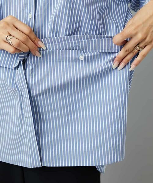 Maison de CINQ / メゾン ドゥ サンク シャツ・ブラウス | [小さいサイズ][2WAY]クレリックオーバーサイズストライプシャツ | 詳細17