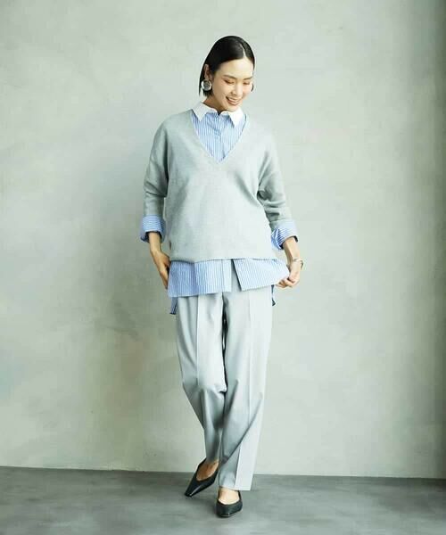 Maison de CINQ / メゾン ドゥ サンク シャツ・ブラウス | [小さいサイズ][2WAY]クレリックオーバーサイズストライプシャツ | 詳細25