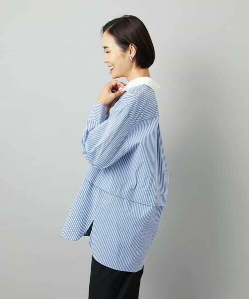 Maison de CINQ / メゾン ドゥ サンク シャツ・ブラウス | [小さいサイズ][2WAY]クレリックオーバーサイズストライプシャツ | 詳細3