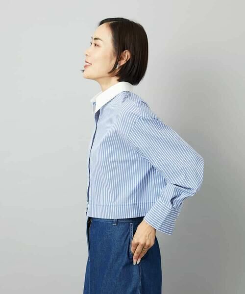 Maison de CINQ / メゾン ドゥ サンク シャツ・ブラウス | [小さいサイズ][2WAY]クレリックオーバーサイズストライプシャツ | 詳細6
