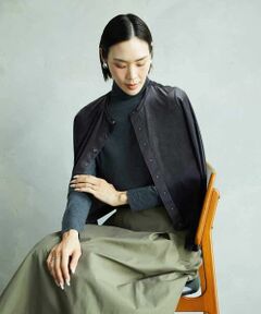 Maison de CINQ / メゾン ドゥ サンク カーディガン・ボレロ | [小さいサイズ]シアーベロアクルーネックカーディガン