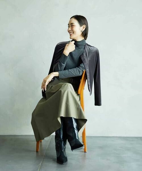 Maison de CINQ / メゾン ドゥ サンク カーディガン・ボレロ | [小さいサイズ]シアーベロアクルーネックカーディガン | 詳細19