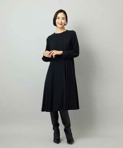 Maison de CINQ / メゾン ドゥ サンク ロング・マキシ丈ワンピース | [小さいサイズ]ノーカラープリーツワンピース