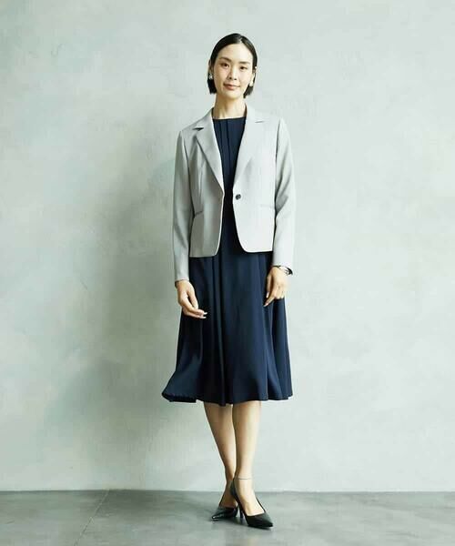 Maison de CINQ / メゾン ドゥ サンク ロング・マキシ丈ワンピース | [小さいサイズ]ノーカラープリーツワンピース | 詳細27