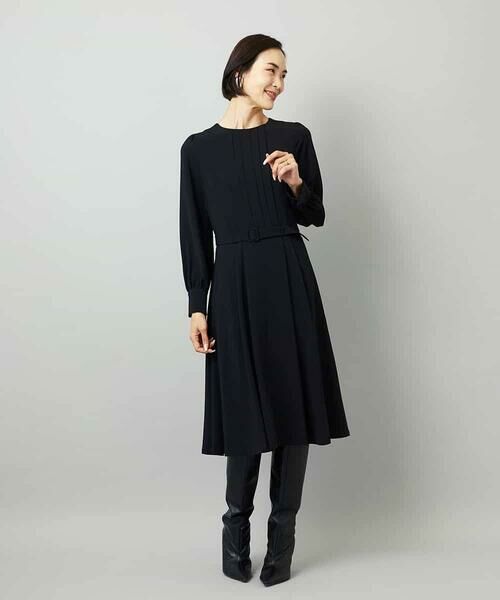 Maison de CINQ / メゾン ドゥ サンク ロング・マキシ丈ワンピース | [小さいサイズ]ノーカラープリーツワンピース | 詳細4