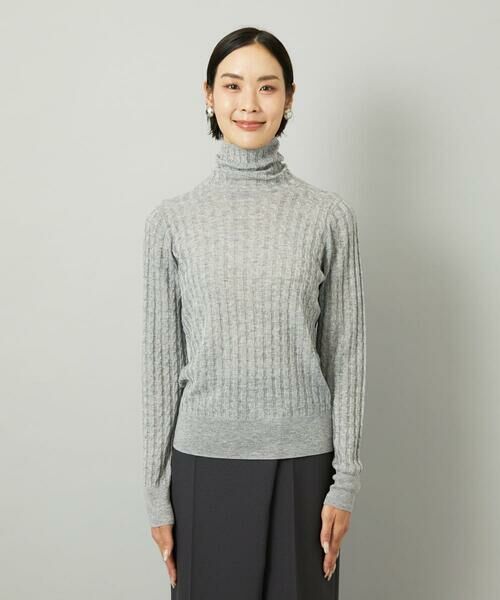 Maison de CINQ / メゾン ドゥ サンク ニット・セーター | [小さいサイズ]シアーケーブルハイネックニット | 詳細6