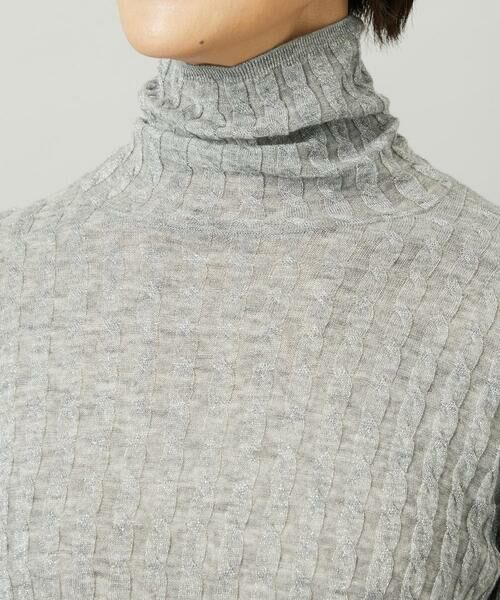 Maison de CINQ / メゾン ドゥ サンク ニット・セーター | [小さいサイズ]シアーケーブルハイネックニット | 詳細9