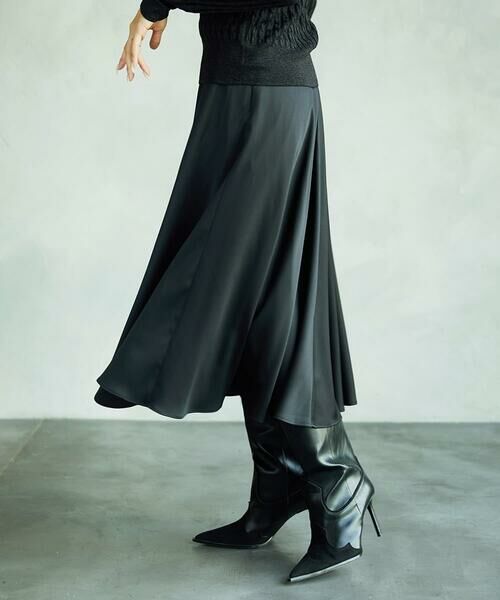 Maison de CINQ / メゾン ドゥ サンク ロング・マキシ丈スカート | [小さいサイズ]サテンマーメードスカート | 詳細1