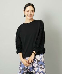 Maison de CINQ / メゾン ドゥ サンク カットソー | [小さいサイズ]パフスリーブ異素材カットソー