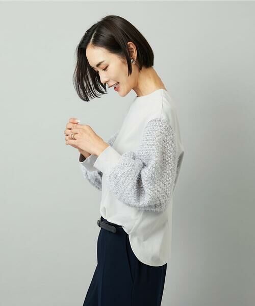 Maison de CINQ / メゾン ドゥ サンク カットソー | [小さいサイズ]パフスリーブ異素材カットソー | 詳細11