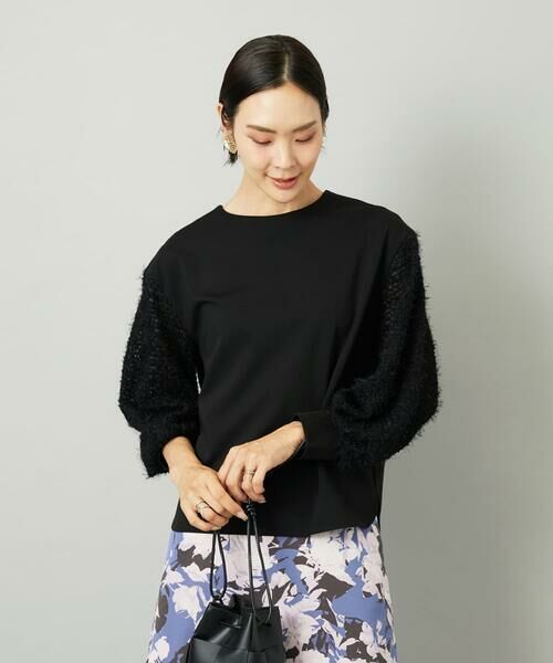 Maison de CINQ / メゾン ドゥ サンク カットソー | [小さいサイズ]パフスリーブ異素材カットソー | 詳細3