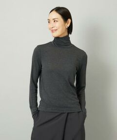 Maison de CINQ / メゾン ドゥ サンク カットソー | [小さいサイズ]［レイヤードにおすすめ］シアーハイネックカットソー