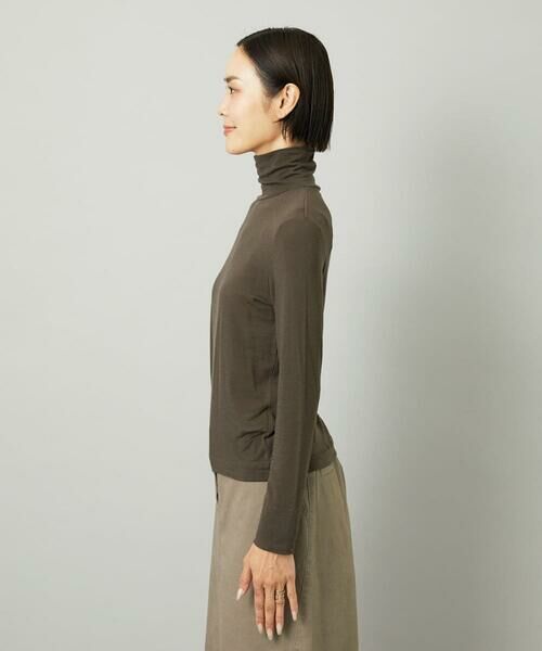 Maison de CINQ / メゾン ドゥ サンク カットソー | [小さいサイズ]［レイヤードにおすすめ］シアーハイネックカットソー | 詳細13