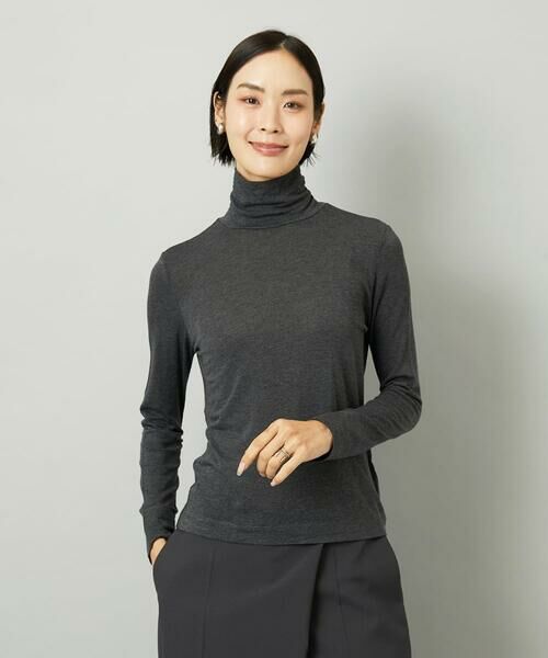 Maison de CINQ / メゾン ドゥ サンク カットソー | [小さいサイズ]［レイヤードにおすすめ］シアーハイネックカットソー | 詳細3