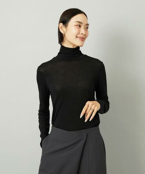 Maison de CINQ / メゾン ドゥ サンク カットソー | [小さいサイズ]［レイヤードにおすすめ］シアーハイネックカットソー | 詳細5