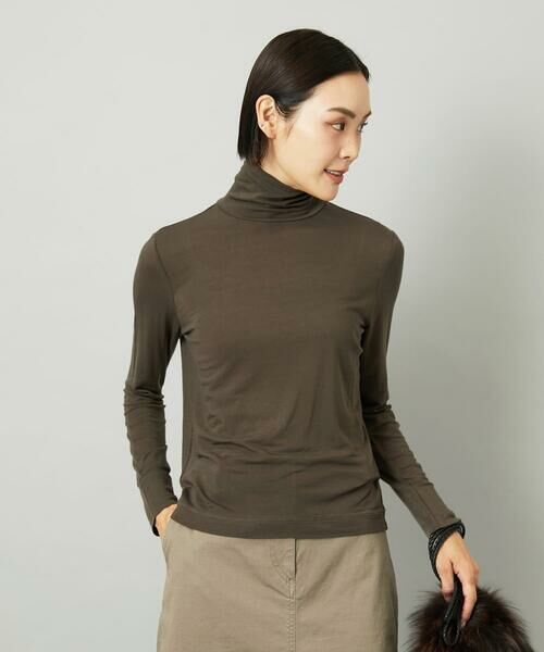 Maison de CINQ / メゾン ドゥ サンク カットソー | [小さいサイズ]［レイヤードにおすすめ］シアーハイネックカットソー | 詳細8