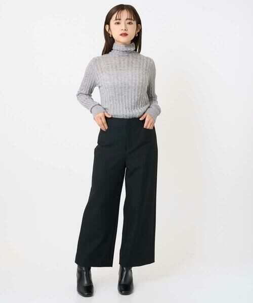 Maison de CINQ / メゾン ドゥ サンク その他パンツ | [小さいサイズ][定番人気]ストレッチ裏起毛ワイドパンツ | 詳細25