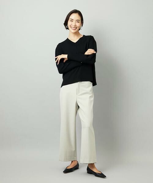 Maison de CINQ / メゾン ドゥ サンク その他パンツ | [小さいサイズ][定番人気]ストレッチ裏起毛ワイドパンツ | 詳細6