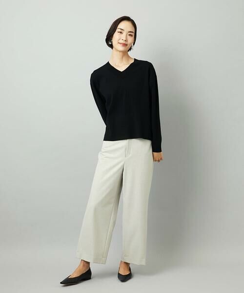 Maison de CINQ / メゾン ドゥ サンク その他パンツ | [小さいサイズ][定番人気]ストレッチ裏起毛ワイドパンツ | 詳細7