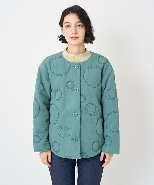 Maison de CINQ / メゾン ドゥ サンク セットアップ | ドットキルトノーカラージャケット | 詳細3