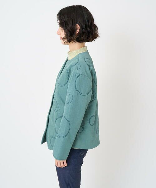 Maison de CINQ / メゾン ドゥ サンク セットアップ | ドットキルトノーカラージャケット | 詳細4