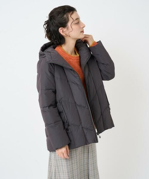 Maison de CINQ / メゾン ドゥ サンク ダウンジャケット・ベスト | タフタメモリーダウンジャケット（ブラウン）