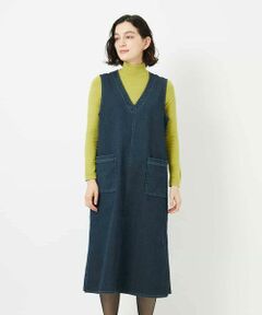 Maison de CINQ / メゾン ドゥ サンク ロング・マキシ丈スカート | デニムカラーリバーワンピース