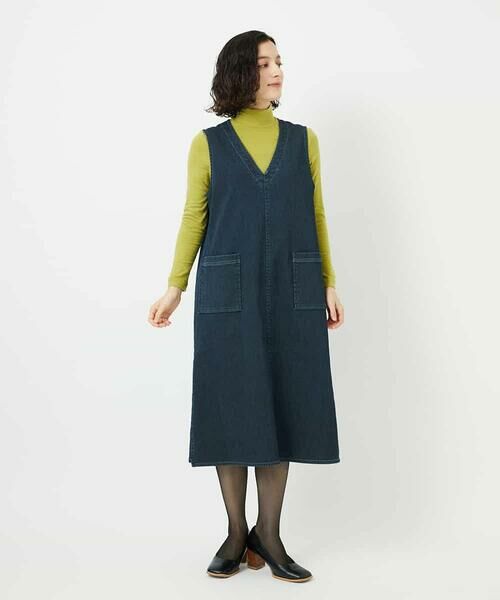 Maison de CINQ / メゾン ドゥ サンク ロング・マキシ丈スカート | デニムカラーリバーワンピース | 詳細13