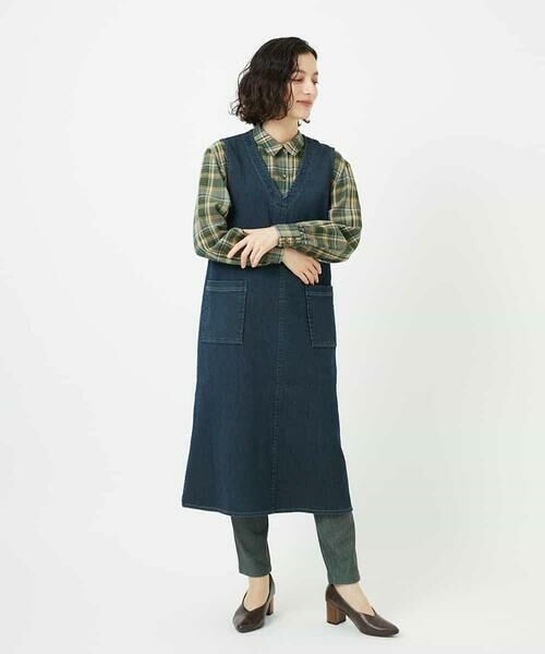 Maison de CINQ / メゾン ドゥ サンク ロング・マキシ丈スカート | デニムカラーリバーワンピース | 詳細17