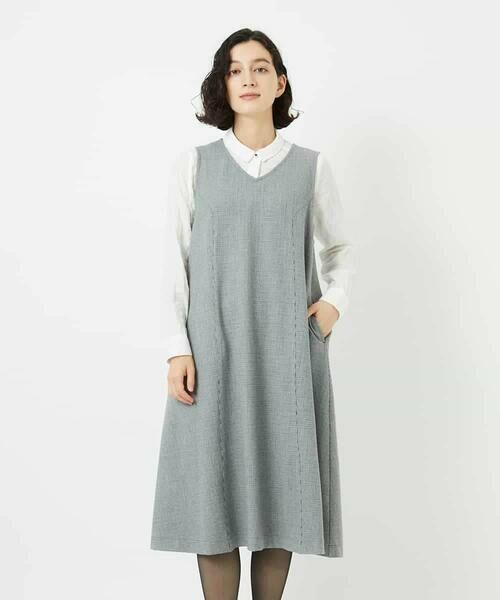 Maison de CINQ / メゾン ドゥ サンク ロング・マキシ丈スカート | ガンクラブチェックジャンパースカート | 詳細1