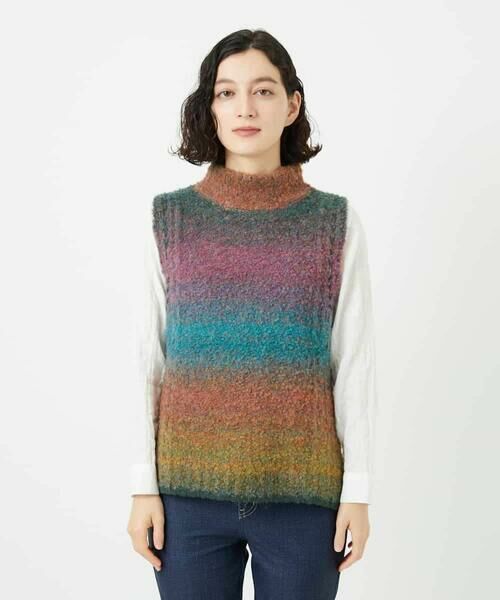 Maison de CINQ / メゾン ドゥ サンク ベスト | カスリブークレニットベスト | 詳細6