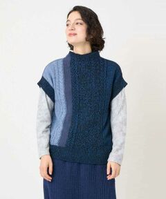 Maison de CINQ / メゾン ドゥ サンク ベスト | [日本製]SILEインターシャニットベスト