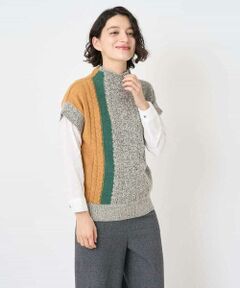 Maison de CINQ / メゾン ドゥ サンク ベスト | [日本製]SILEインターシャニットベスト