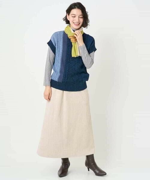 Maison de CINQ / メゾン ドゥ サンク ベスト | [日本製]SILEインターシャニットベスト | 詳細13